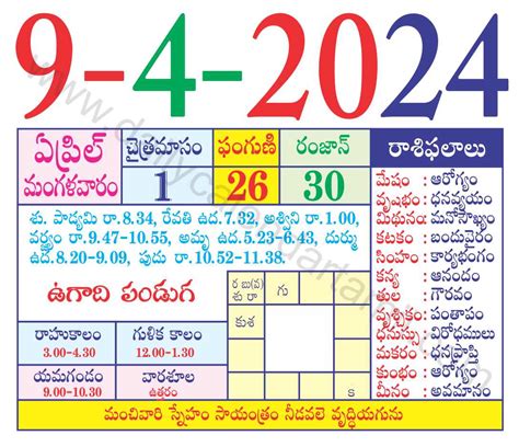 Telugu Calendar April Ines Riley