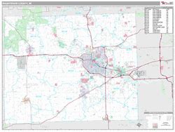 Washtenaw County, MI Map (Premium Style)