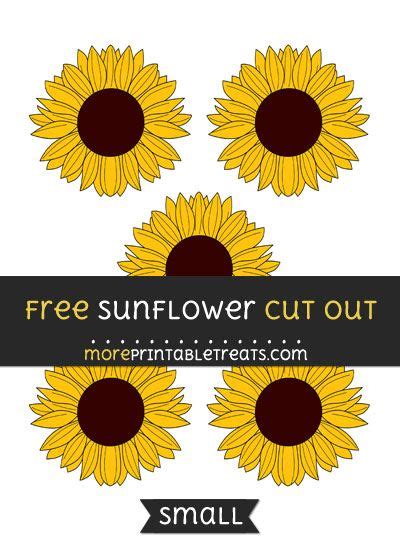 Sunflower Free Printable Flowers - Coloring elephant