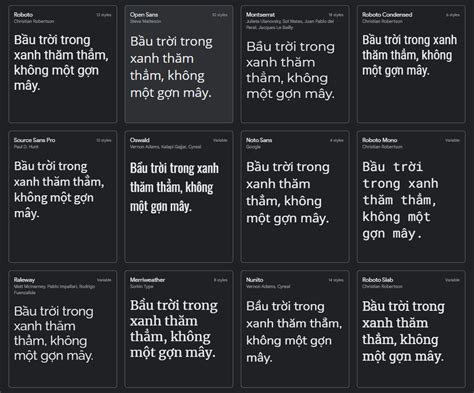 Tổng hợp 100 Google Fonts Tiếng Việt cực đẹp