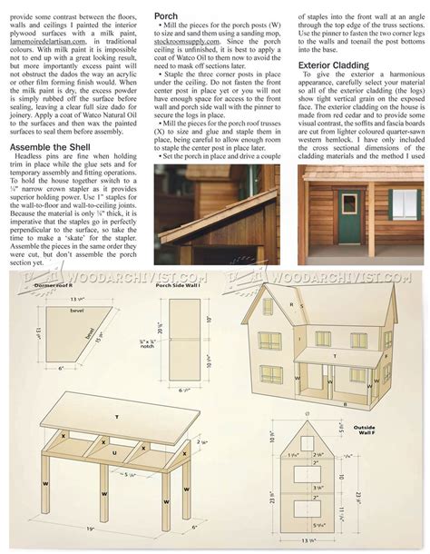 Doll House Plans • WoodArchivist