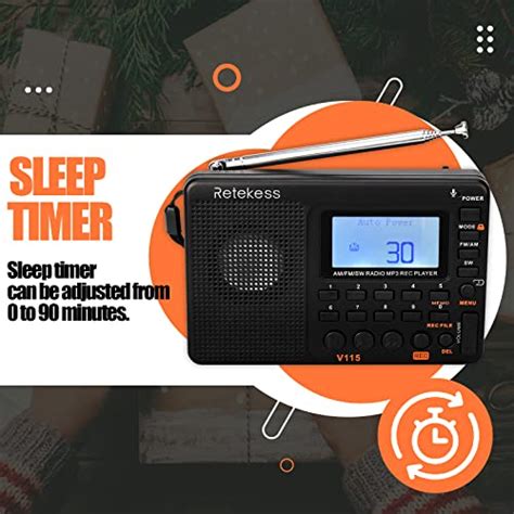 Retekess V115 Digital Radio AM FM Portable Shortwave Radios