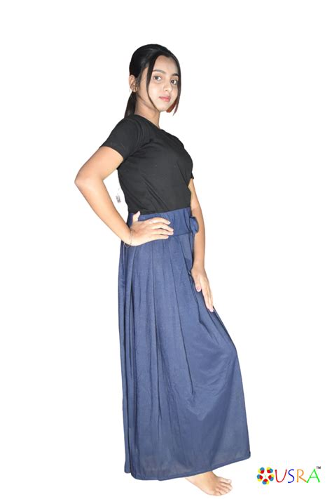 Navy Blue Palazzo Pants For Women Usra