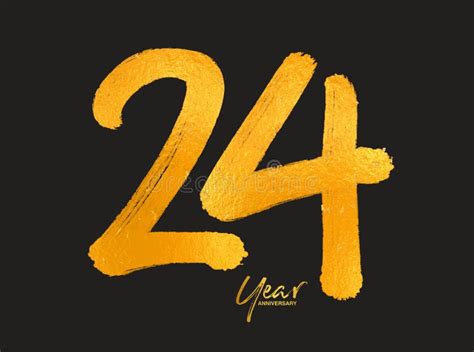 Gold Years Anniversary Celebration Vector Template Years Logo