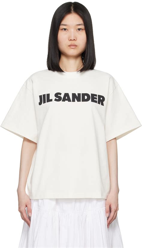 Jil Sander Off White Printed Logo T Shirt SSENSE