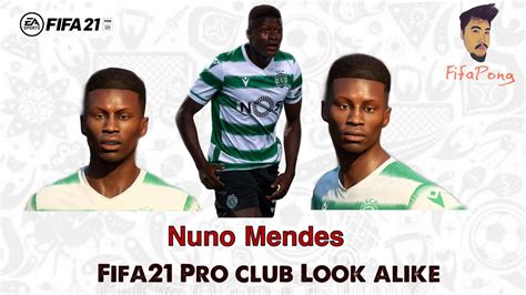 Fifa 21 Faces Virtual Pro Club Look Alike Nuno Mendes Sporting Cp