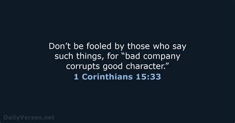 1 Corinthians 1533 Bible Verse Nlt