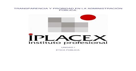 Transparencia Y Probidad En La AdministraciÓn Cursosiplacexclced