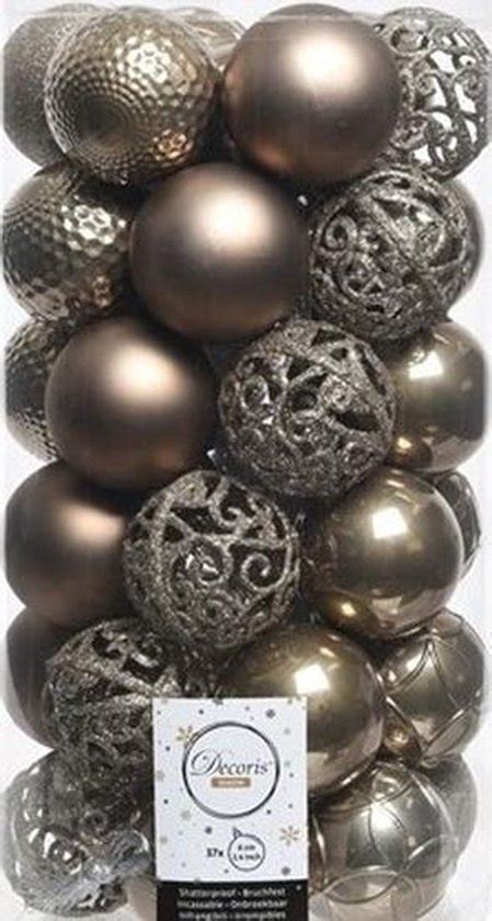 Decoris Kerstballenset 37 Stuks 6cm Kunststof Bol