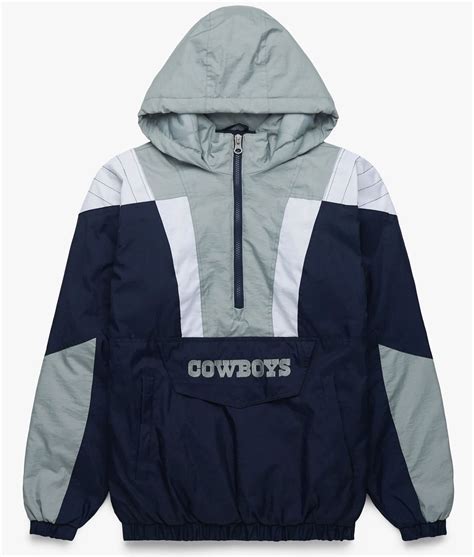 Starter Navy And Gray Dallas Cowboys Hooded Jacket Jackets Creator