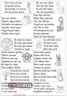 Hızlı Okuma Tekerlemeleri Eduhol Etkinlik İndir Oyun Oyna Test Çöz