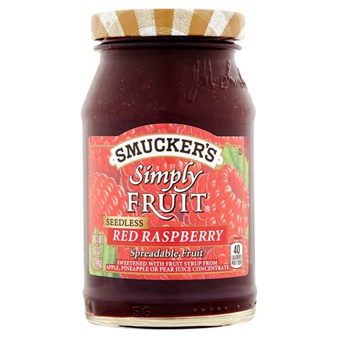 Smuckers Simply Fruit Spreadable Fruit 10oz Jar Pack Of 3 Red