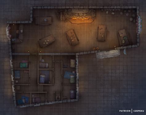 Night at the Tavern Battlemap [15x19] : battlemaps