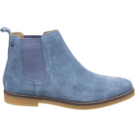 Base London Mens Ferdinand Blue Suede Chelsea Boots