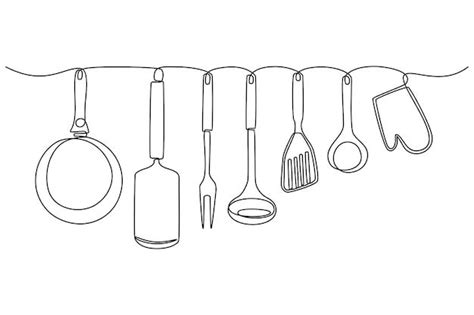 Kitchen Utensils Drawing Kitchen Drawing Cooking Utensils Drawing