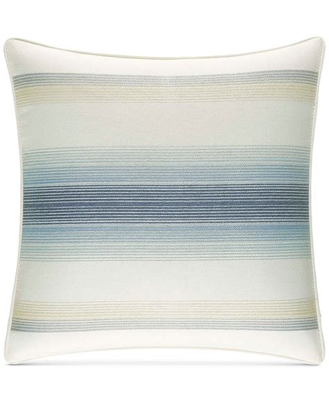 Tommy Bahama Home La Prisma Stripe Cotton Medium Blue 16 Square Decorative Pillow Macy S