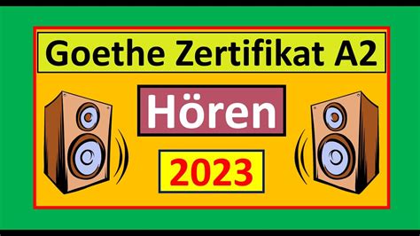 Goethe Zertifikat A H Ren Modelltest Mit L Sung Am Ende Vid