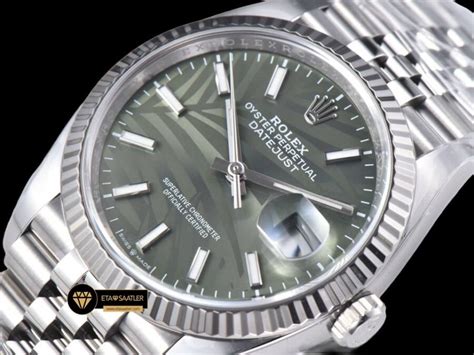 Rolex Datejust Ye Il Palmiye Kadran Clean Factory Mm Jubile Eta