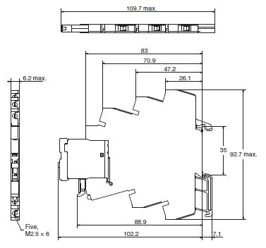 G2RV Slim Relay Dimensions OMRON Industrial Automation Thailand