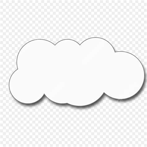 Sola Nube Blanca De Dibujos Animados Vector Clipart PNG Dibujos