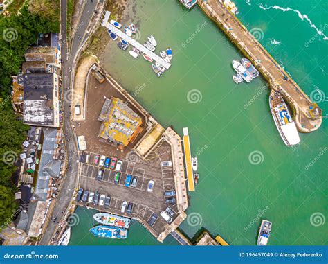 Aerial View Of Padstow In Cornwall Stock Image Image Of Landscape