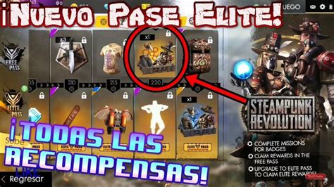 Cuáles Son Las Recompensas Del Pase Elite En Free Fire