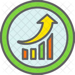 Growth Chart Icon - Download in Colored Outline Style