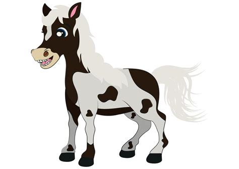 Cartoon White Horse. Vector Horse 4641709 Vector Art at Vecteezy