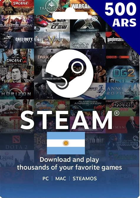 Steam T Card Ars 500 For Argentina Currency Only Digital