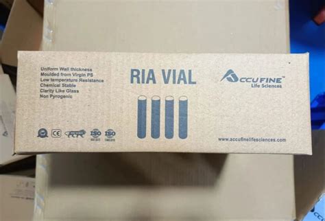 ACCUFINE Ria Vial 12x75 Mm Plastic Test Tube U Tube Capacity 5