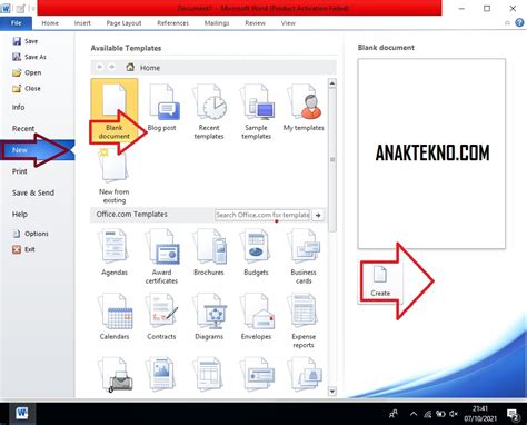 6 Cara Membuat Dokumen Baru Di Microsoft Word 2010