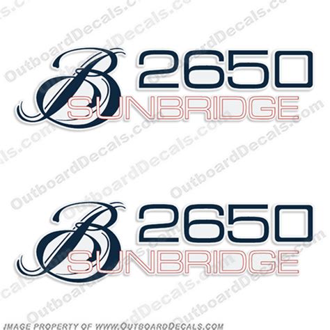 Bayliner Boats Sunbridge 2650 Decals Set Of 2