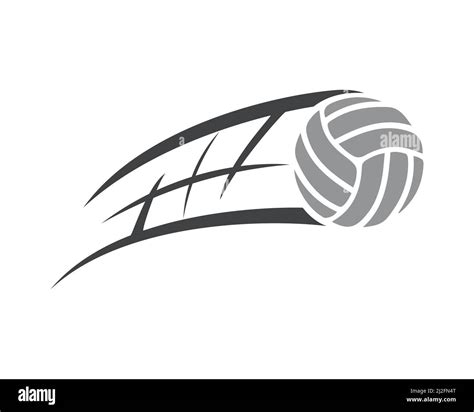 Símbolo De Voleibol Creativo Combinado Con Vector De Ilustración Neta