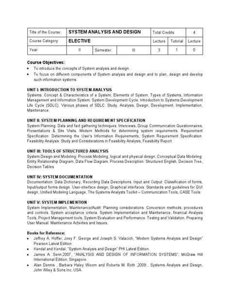 System analysis and design | PDF | System | Computing