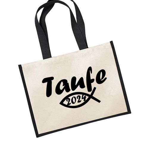 Huuraa Jutetasche Taufe Fisch Tragetasche Black Liter Mit Mot