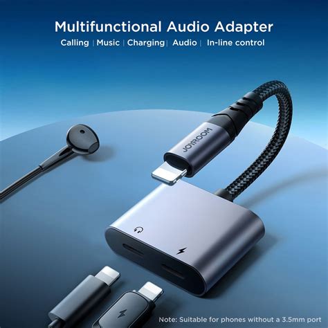 Joyroom In Audio Adapter Lightning To Double Lightning Musta