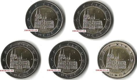 Allemagne 2011 2 euro ADFGJ Rhénanie du Nord Westphalie UNC