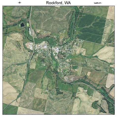 Aerial Photography Map of Rockford, WA Washington