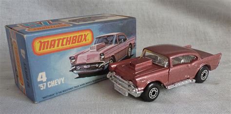 Rockertron Toys Matchbox Superfast MB4g 1957 Custom Chevy Pink