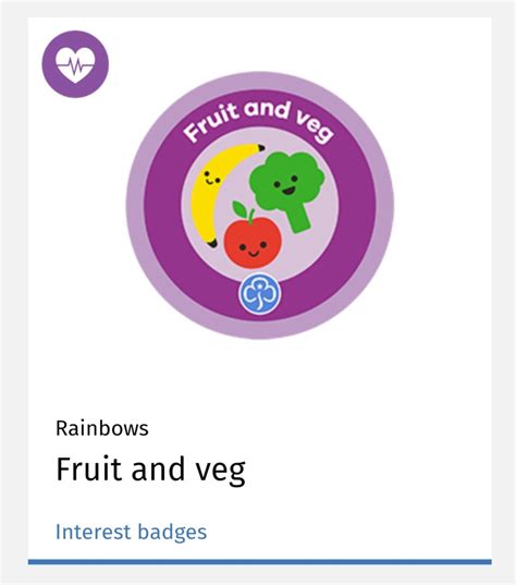 Rainbows Fruit And Veg Interest Badge Rainbow Fruit Badge Fruit And Veg