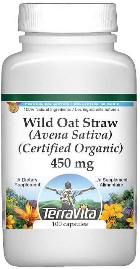 TerraVita Wild Oat Straw Avena Sativa 450 Mg Organic 100