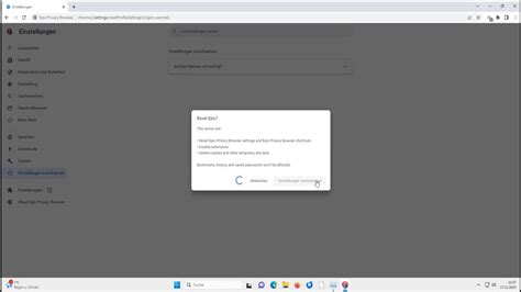 Epic Privacy Browser Browsereinstellungen Zur Cksetzen Youtube