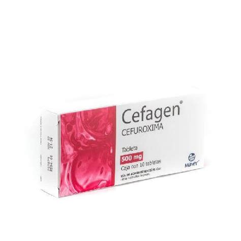 Cefuroxima C 10 TABS 500 MG CEFAGEN Rajocyn Medicamento Y