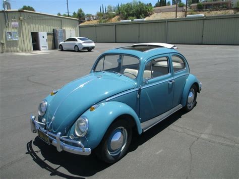 1963 VW Beetle Factory Ragtop Sunroof Excellent Rust Free California