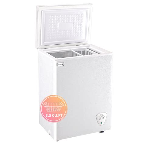 WANAI Chest Freezer 3.5 Cu ft,Small Chest Freezer,Upright Single Door ...