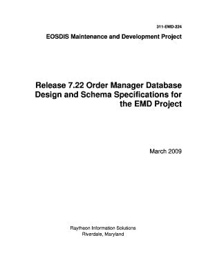 Fillable Online Edhs Gsfc Nasa Order Manager Database Edhs Gsfc