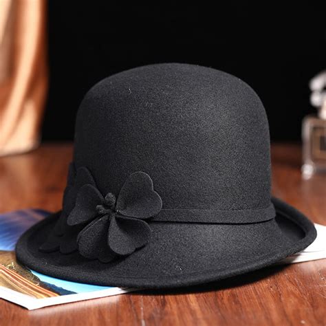 Vrouwen Winter Hoeden Elegante Dames Fedora Retro Grandado