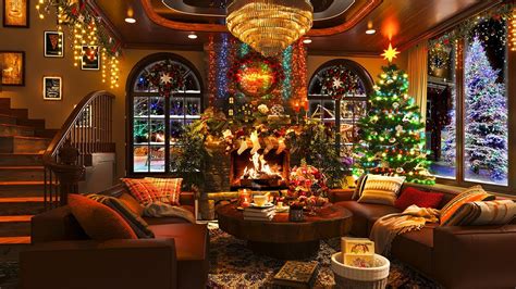 Snowy Winter Night In Cozy Christmas AmbienceWarm Christmas Jazz Music