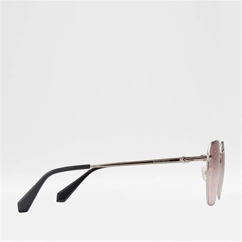 AVA SQUARE FRAME METAL SUNGLASSES IN BLACK WITH LIGHT PINK LENS