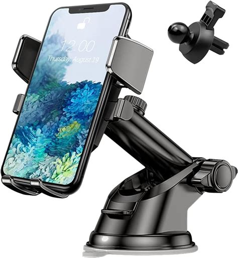 Car Phone Holder Mount Clip On Auto Dashboard Cell Phone Stand With